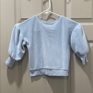 Super Soft Light Blue Puff Sleeve Sweater
